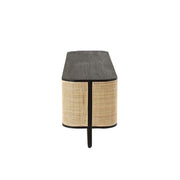 TV-meubel Zwart Mindi hout 40x140 cm-TV-meubels-J-Line