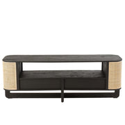 TV-meubel Zwart Mindi hout 40x140 cm-TV-meubels-J-Line