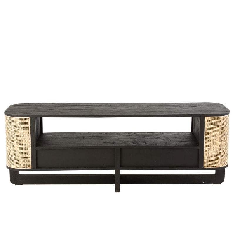 TV-meubel Zwart Mindi hout 40x140 cm-TV-meubels-J-Line