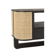 TV-meubel Zwart Mindi hout 40x140 cm-TV-meubels-J-Line