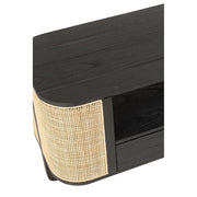 TV-meubel Zwart Mindi hout 40x140 cm-TV-meubels-J-Line