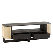 TV-meubel Zwart Mindi hout 40x140 cm-TV-meubels-J-Line