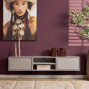 TV-meubel Zwevend tv meubel Ambiance Taupe 160 cm 160x30x35 cm-TV-meubels-Starfurn