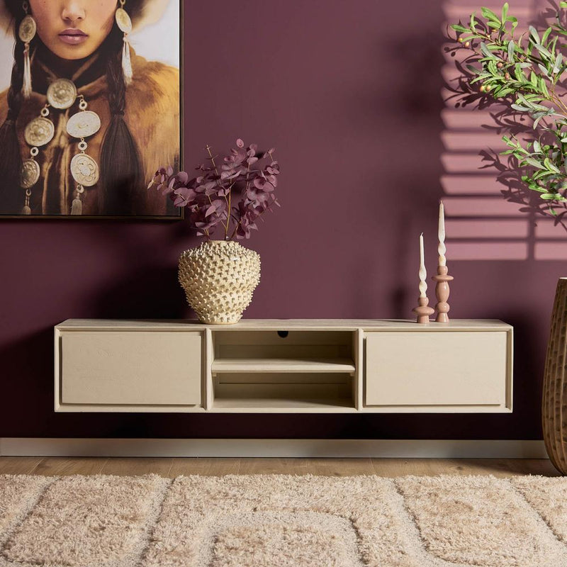 TV-meubel Zwevend tv meubel Ambiance Zand 160 cm 160x30x35 cm-TV-meubels-Starfurn