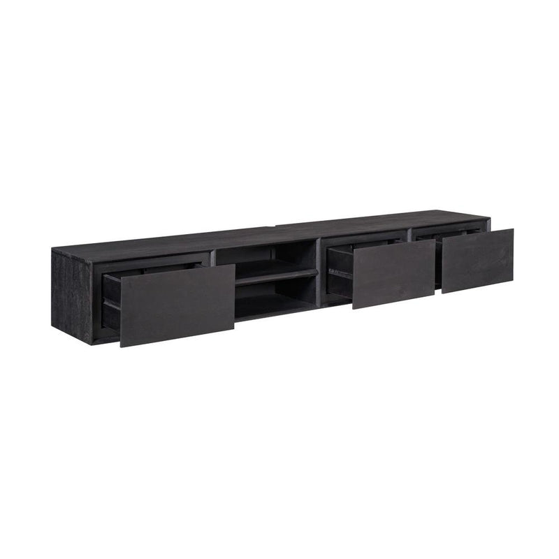 TV-meubel Zwevend tv meubel Ambiance Zwart 200 cm 200x30x35 cm-TV-meubels-Starfurn