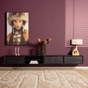 TV-meubel Zwevend tv meubel Ambiance Zwart 280 cm 280x30x35 cm-TV-meubels-Starfurn