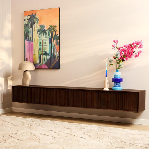 TV-meubel Zwevend tv meubel Madison Bruin 240 cm 240x35x30 cm-TV-meubels-Starfurn