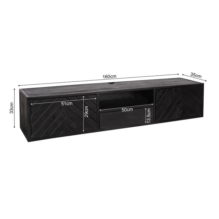 TV-meubel Zwevend tv meubel New York 160 cm 160x35x33 cm-TV-meubels-Starfurn