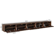 TV-meubel Zwevend tv meubel Vision Bruin 280 cm 280x30x35 cm-TV-meubels-Starfurn