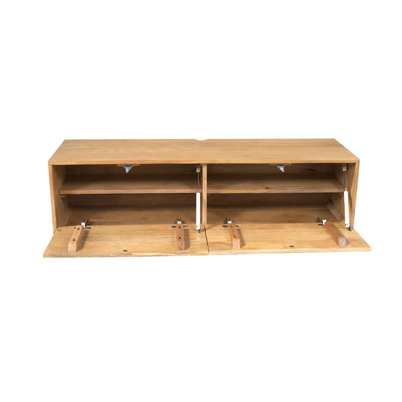 TV-meubel Zwevend tv meubel Vision Licht mango 120 cm-TV-meubels-Starfurn
