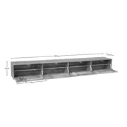 TV-meubel Zwevend tv meubel Vision Licht mango 200 cm-TV-meubels-Starfurn