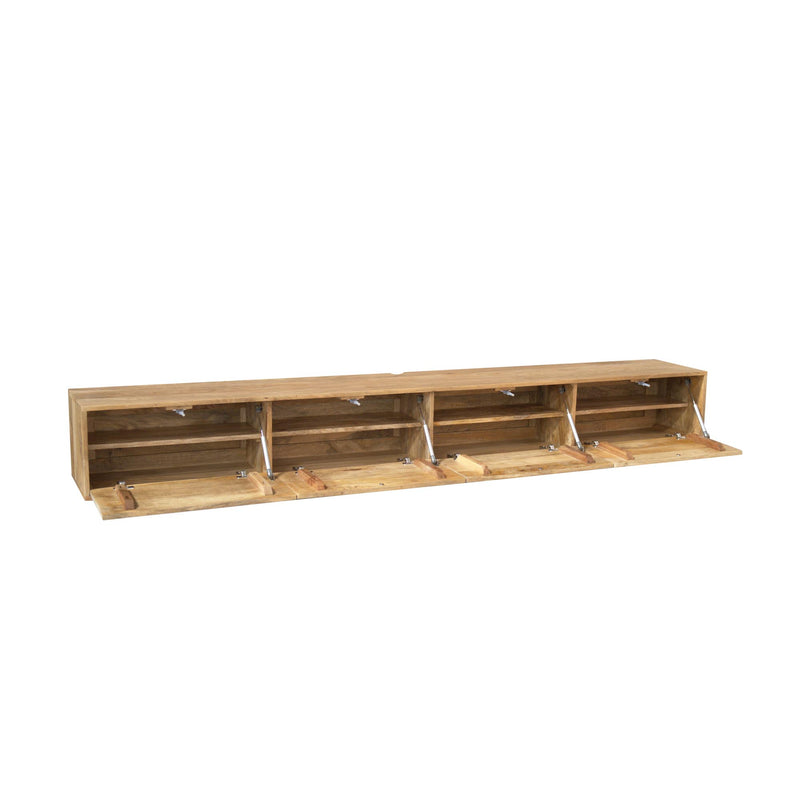 TV-meubel Zwevend tv meubel Vision Licht mango 240 cm-TV-meubels-Starfurn