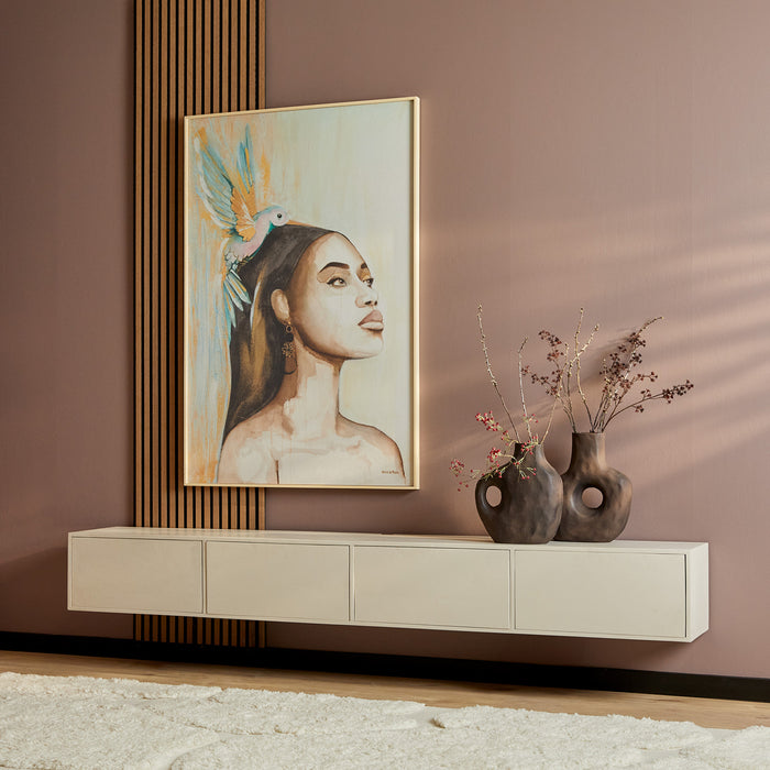TV-meubel Zwevend tv meubel Vision Zand 240 cm 240x30x35 cm-TV-meubels-Starfurn