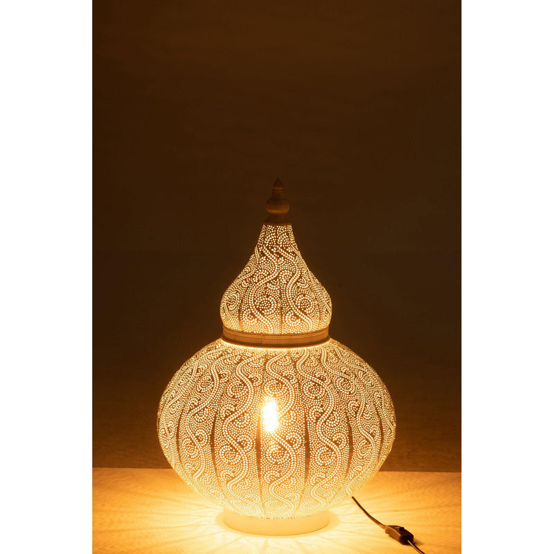 Tafellamp Aladin Ijzer Wit 40x40x60 cm-Tafellampen-J-Line
