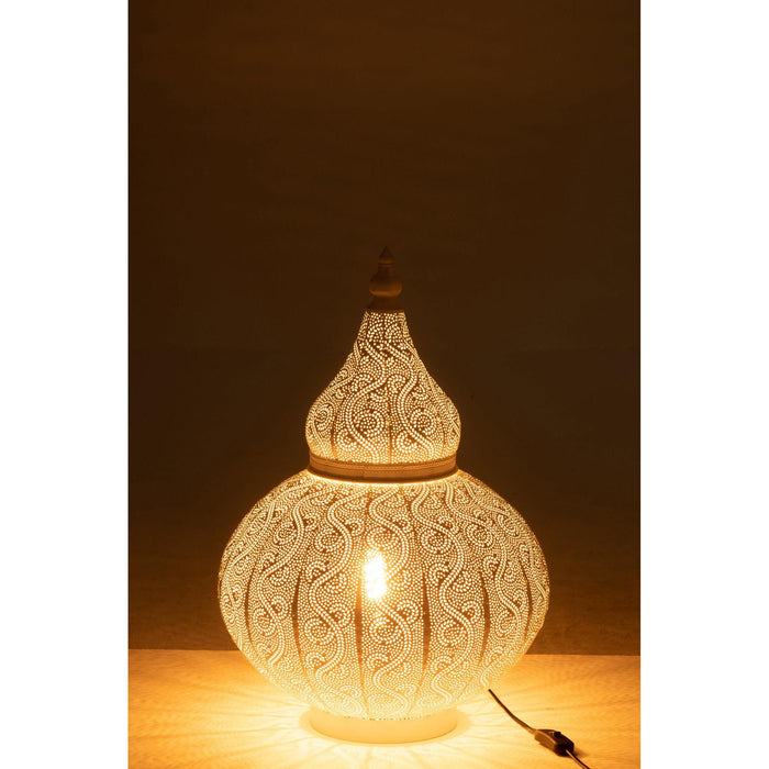 Tafellamp Aladin Ijzer Wit 40x40x60 cm-Tafellampen-J-Line