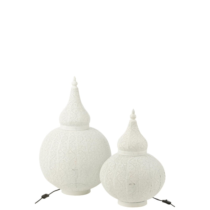 Tafellamp Aladin Ijzer Wit 46x46x78 cm-Tafellampen-J-Line