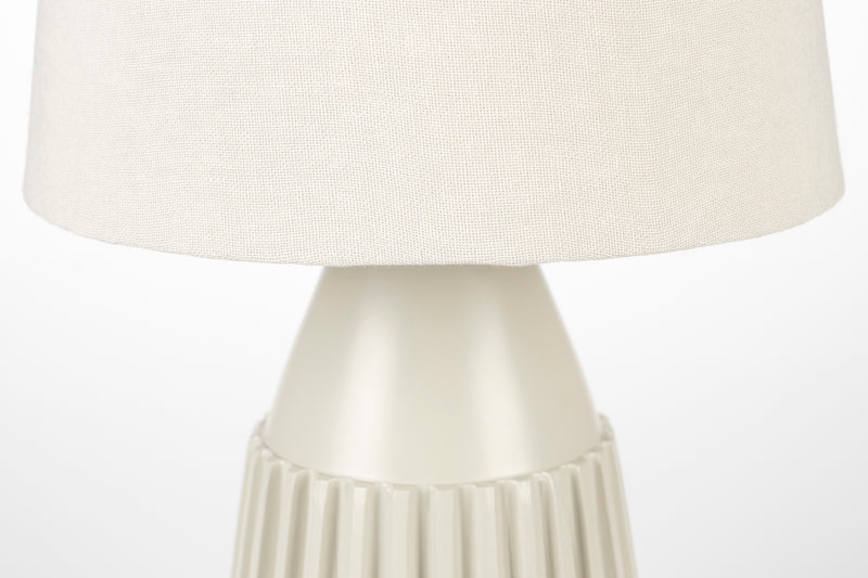 Tafellamp Aysa Aluminum Beige Ø25x52 cm E27-Tafellampen-Creating Home
