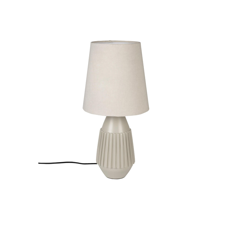 Tafellamp Aysa Aluminum Beige Ø25x52 cm E27-Tafellampen-Creating Home