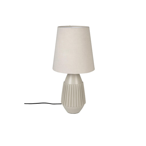 Tafellamp Aysa Aluminum Beige Ø25x52 cm E27-Tafellampen-Creating Home