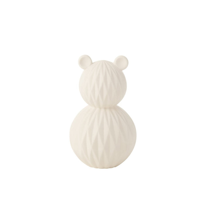 Lamp Wit Porcelain 14 cm Led Bear-Tafellampen-J-Line