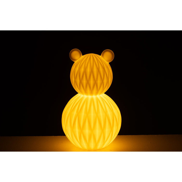 Lamp Wit Porcelain 14 cm Led Bear-Tafellampen-J-Line