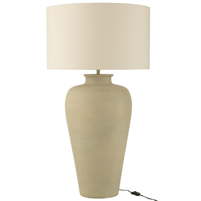 Tafellamp Beige Aluminium 38 cm-Tafellampen-J-Line