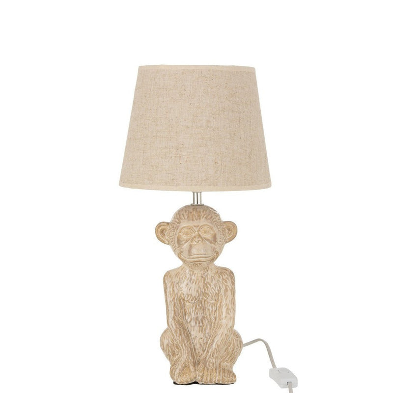 Tafellamp Beige Cement 22 cm 22x22x46 cm-Tafellampen-J-Line