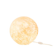Tafellamp Beige Glas Rond 29 cm 29x29x28 cm-Tafellampen-J-Line