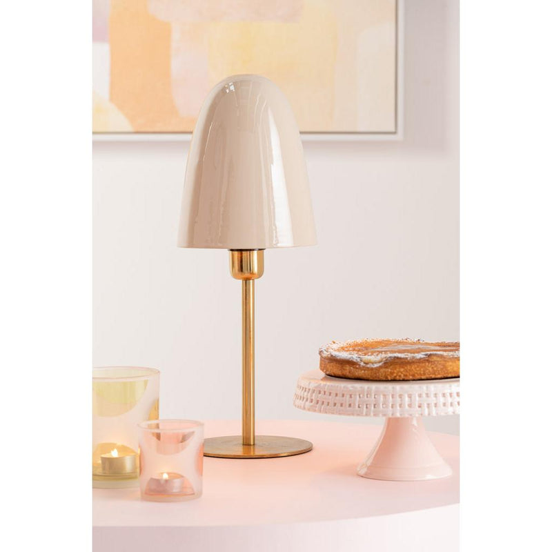 Tafellamp Beige Ijzer 16 cm 16x16x46.5 cm-Tafellampen-J-Line