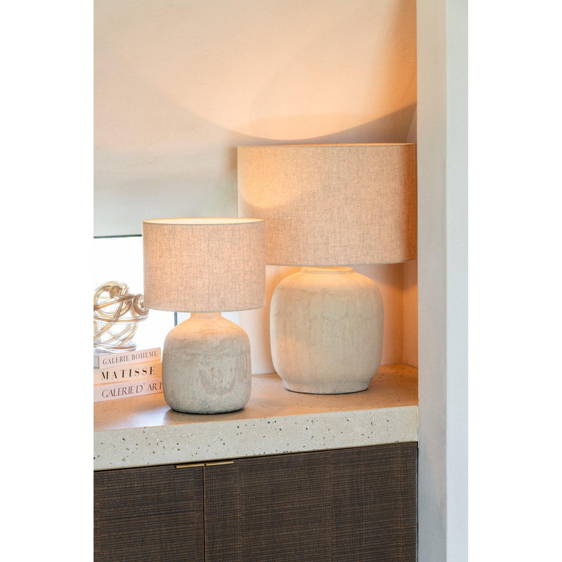 Tafellamp Beige Kunststof L 46 cm 46x46x64 cm-Tafellampen-J-Line