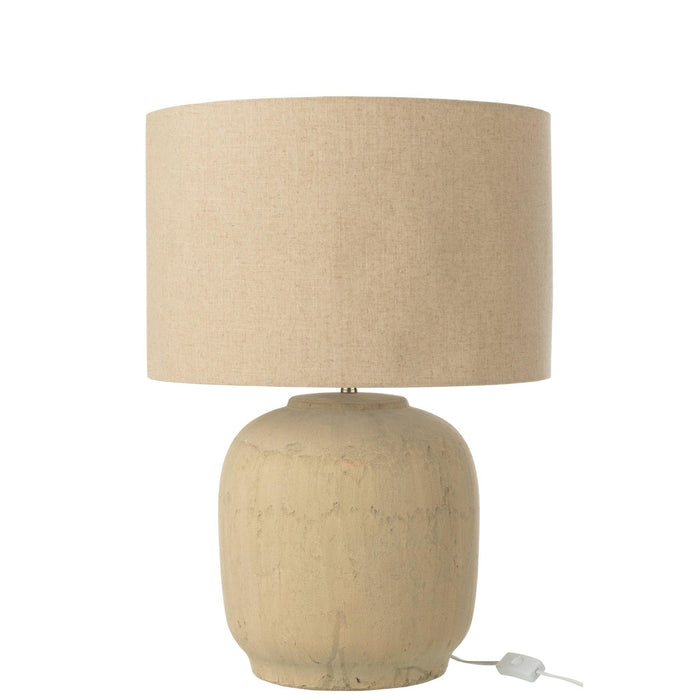 Tafellamp Beige Kunststof L 46 cm-Tafellampen-J-Line