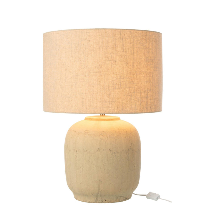 Tafellamp Beige Kunststof L 46 cm-Tafellampen-J-Line