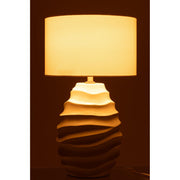 Tafellamp Beige Linnen 40 cm 40x40x68 cm-Tafellampen-J-Line