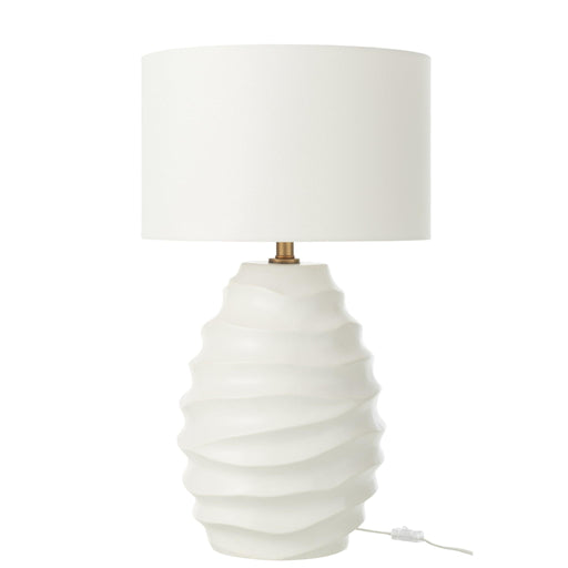 Tafellamp Beige Linnen 40 cm 40x40x68 cm-Tafellampen-J-Line
