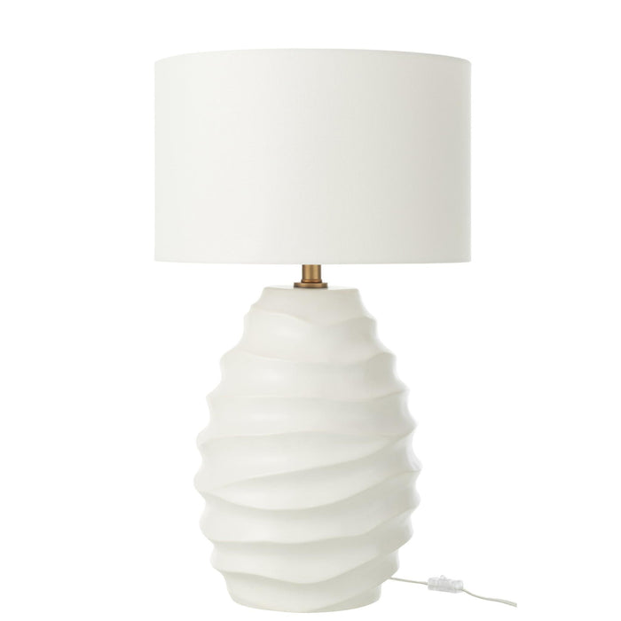Tafellamp Beige Linnen 40 cm-Tafellampen-J-Line