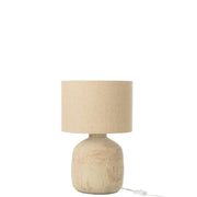 Tafellamp Beige Linnen S 30 cm 30x30x47 cm-Tafellampen-J-Line