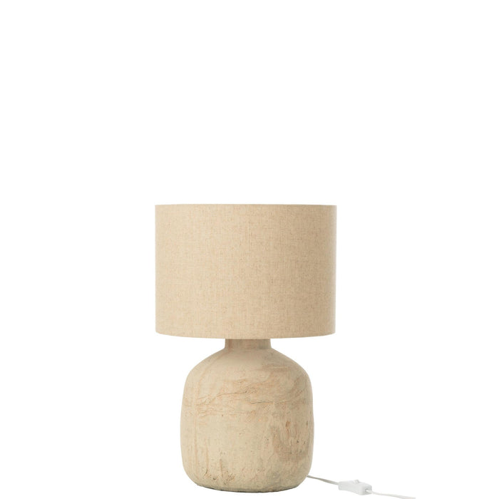 Tafellamp Beige Linnen S 30 cm-Tafellampen-J-Line