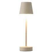 Tafellamp Beige Metaal 12 cm 11.5x11.5x37 cm-Tafellampen-J-Line