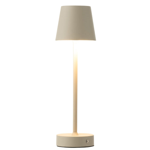 Tafellamp Beige Metaal 12 cm 11.5x11.5x37 cm-Tafellampen-J-Line