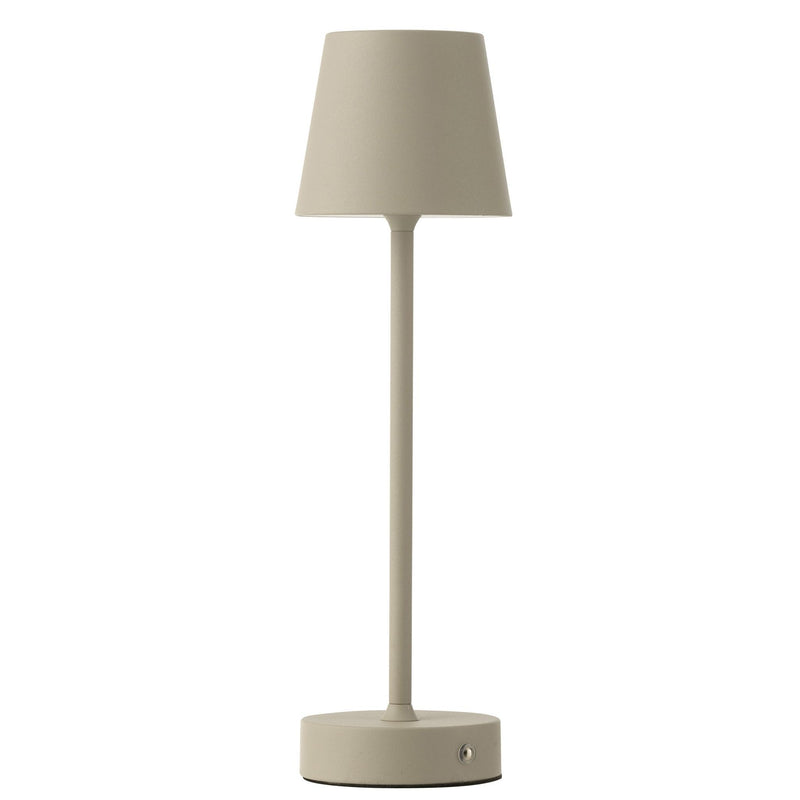 Tafellamp Beige Metaal 12 cm 11.5x11.5x37 cm-Tafellampen-J-Line