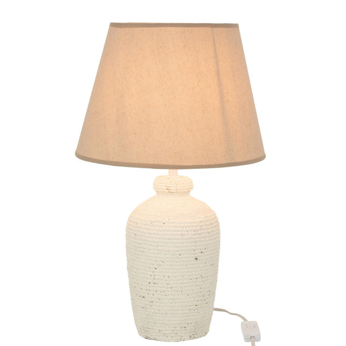 Tafellamp Beige Pvc 28 cm 28x28x48 cm-Tafellampen-J-Line