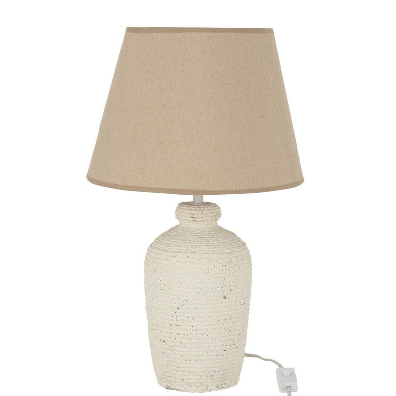 Tafellamp Beige Pvc 28 cm 28x28x48 cm-Tafellampen-J-Line