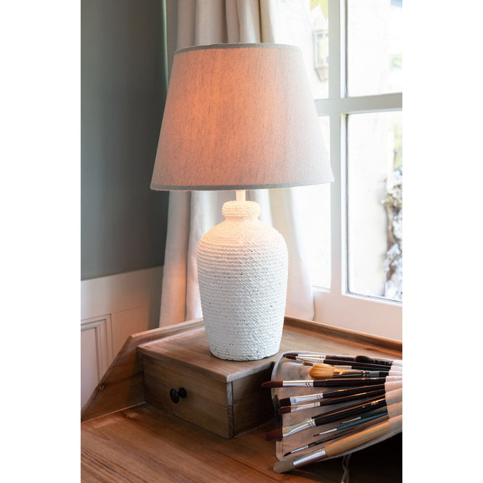 Tafellamp Beige Pvc 28 cm-Tafellampen-J-Line