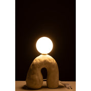 Tafellamp Beige Stoneware 11 cm 11x19.5x30 cm-Tafellampen-J-Line