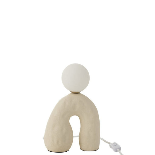 Tafellamp Beige Stoneware 11 cm 11x19.5x30 cm-Tafellampen-J-Line