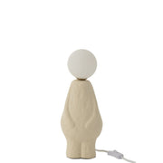 Tafellamp Beige Stoneware 12 cm 12.5x14x35.5 cm-Tafellampen-J-Line