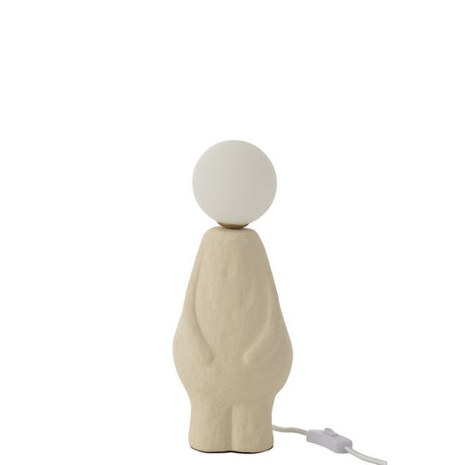 Tafellamp Beige Stoneware 12 cm 12.5x14x35.5 cm-Tafellampen-J-Line