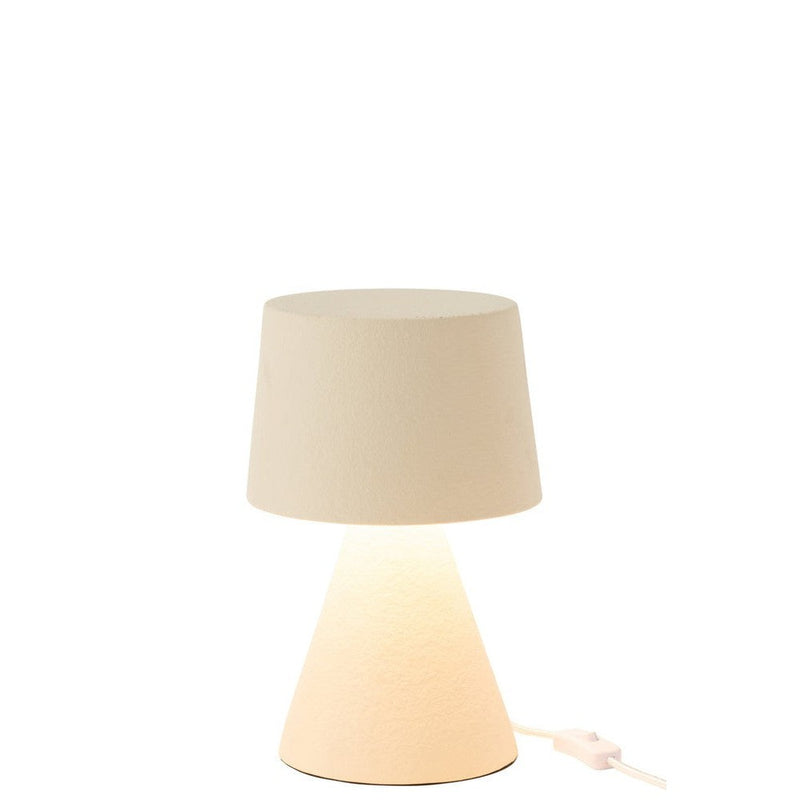 Tafellamp Beige Stoneware 22 cm 22x22x34 cm-Tafellampen-J-Line