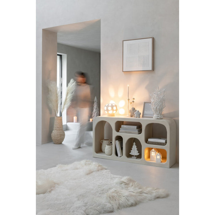 Tafellamp Beige Stoneware 25 cm 25x25x21.5 cm-Tafellampen-J-Line
