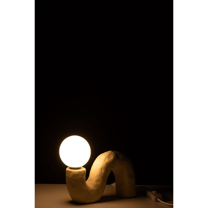 Tafellamp Beige Stoneware 8 cm-Tafellampen-J-Line